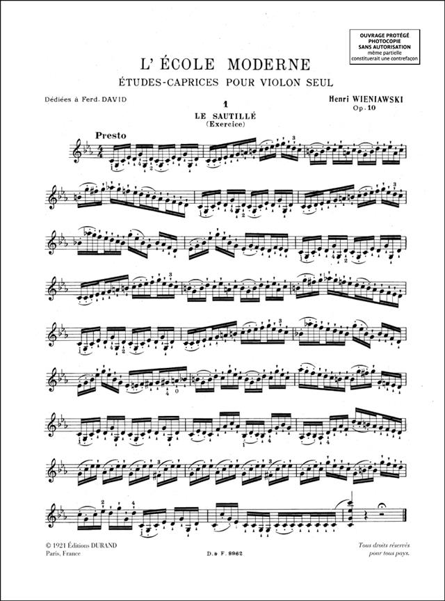 Etudes-Caprices Op 10  - Pour Violon - pro housle